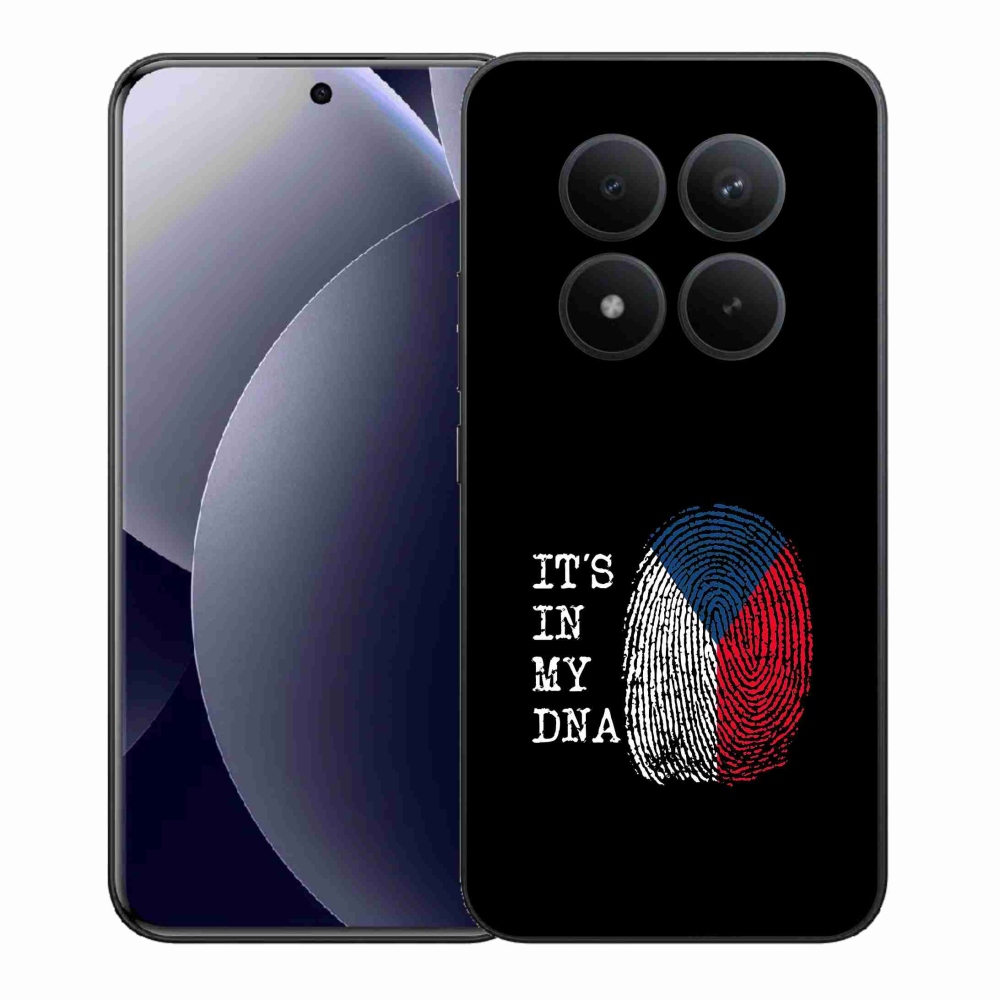 Gél borítás mmCase a Xiaomi Redmi Note 15 Pro+ 5G/Xiaomi Poco M8 Pro 5G - zászlós ujjlenyomat fekete háttérrel