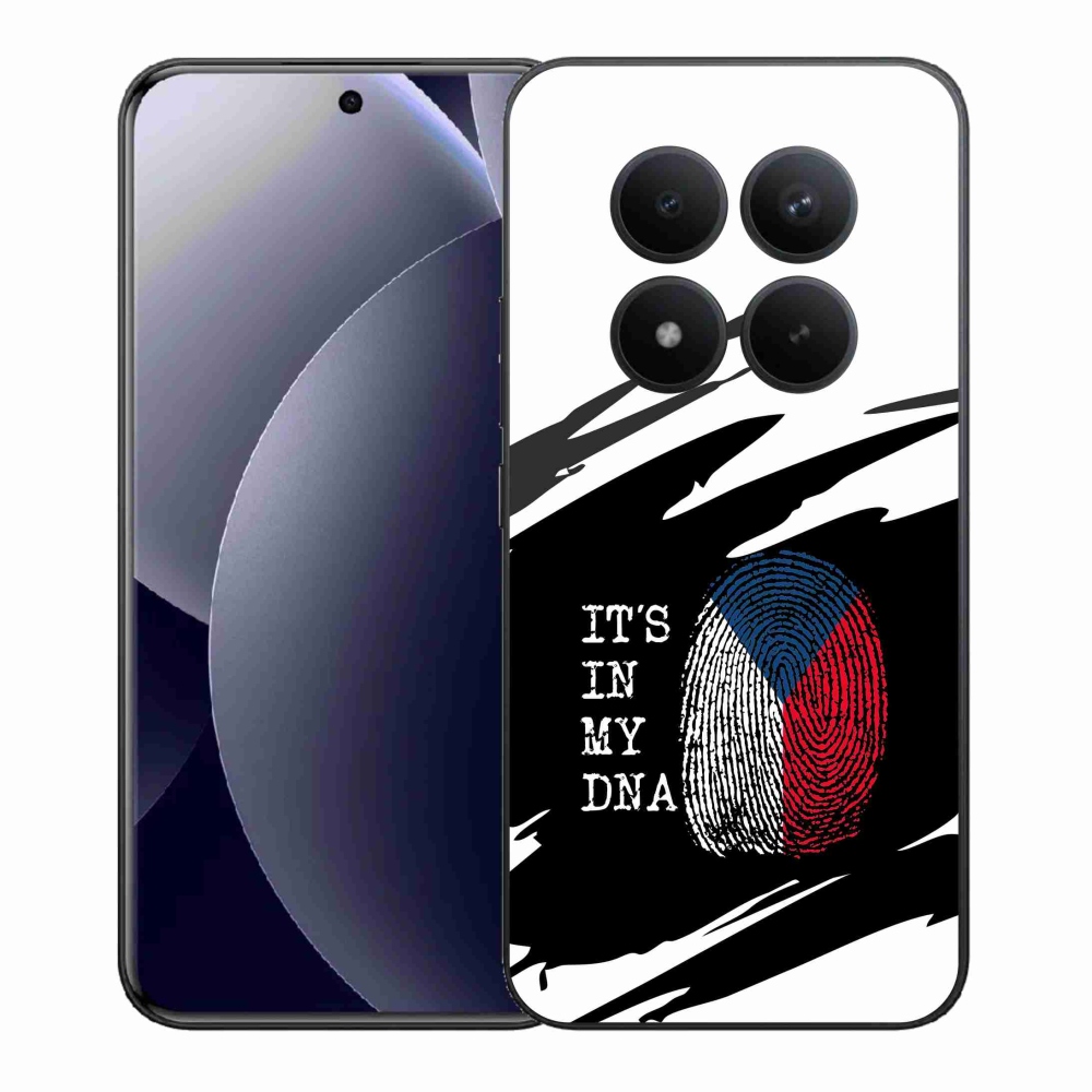 Gél borító mmCase a Xiaomi Redmi Note 15 Pro+ 5G/Xiaomi Poco M8 Pro 5G - zászlós ujjlenyomat fekete és fehér háttérrel