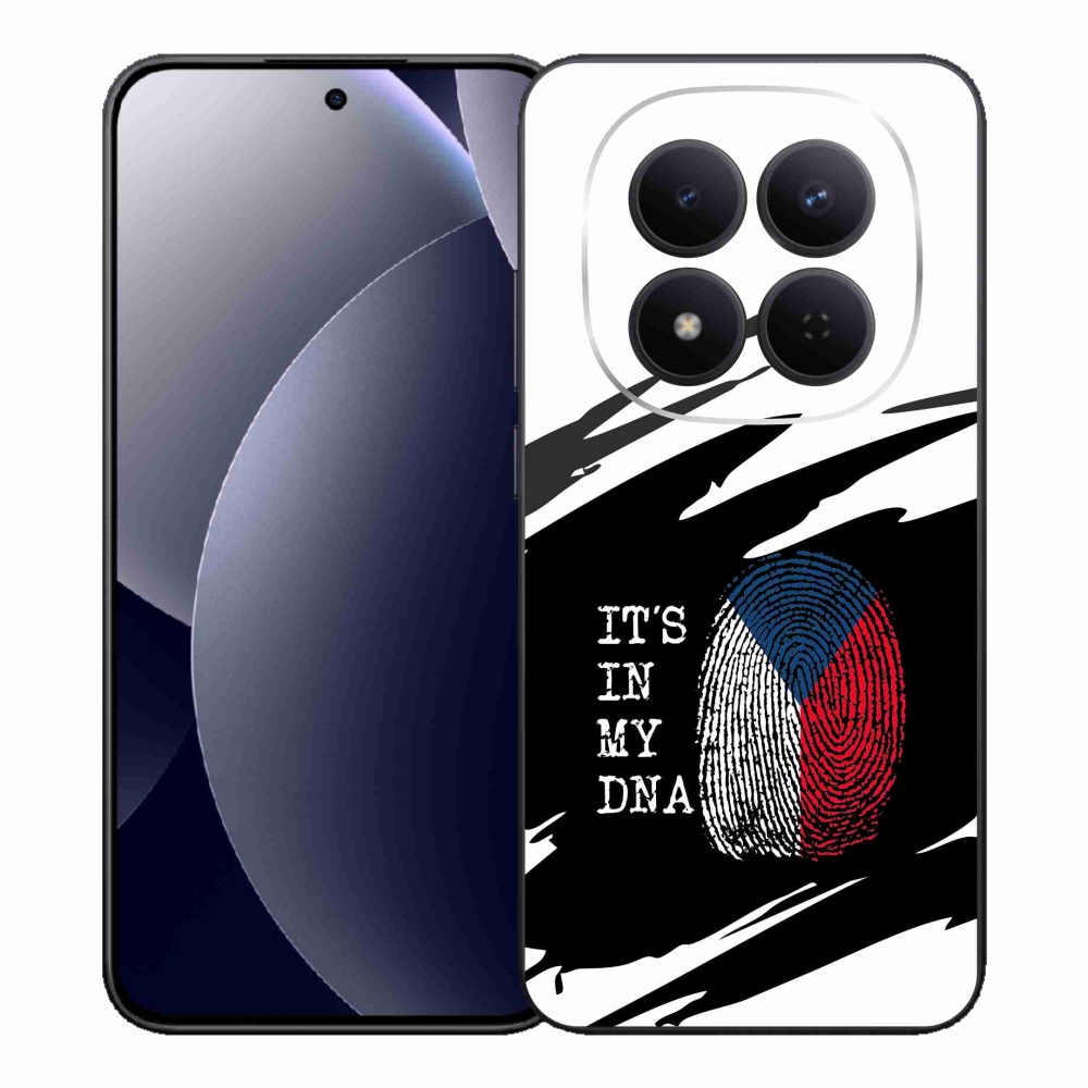 Gél borító mmCase a Xiaomi Redmi Note 15 Pro 5G - zászló ujjlenyomat fekete és fehér háttérrel