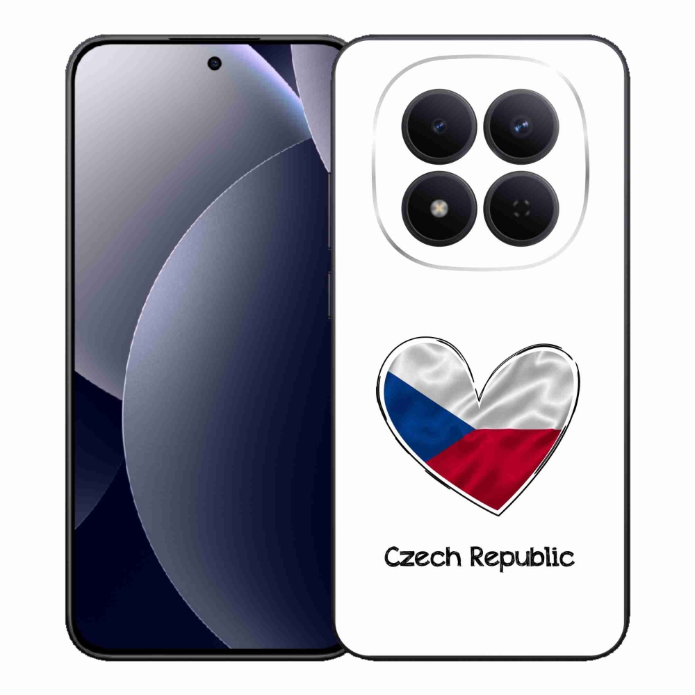 Gél borító mmCase a Xiaomi Redmi Note 15 Pro 5G-hez - szív zászló fehér háttérrel