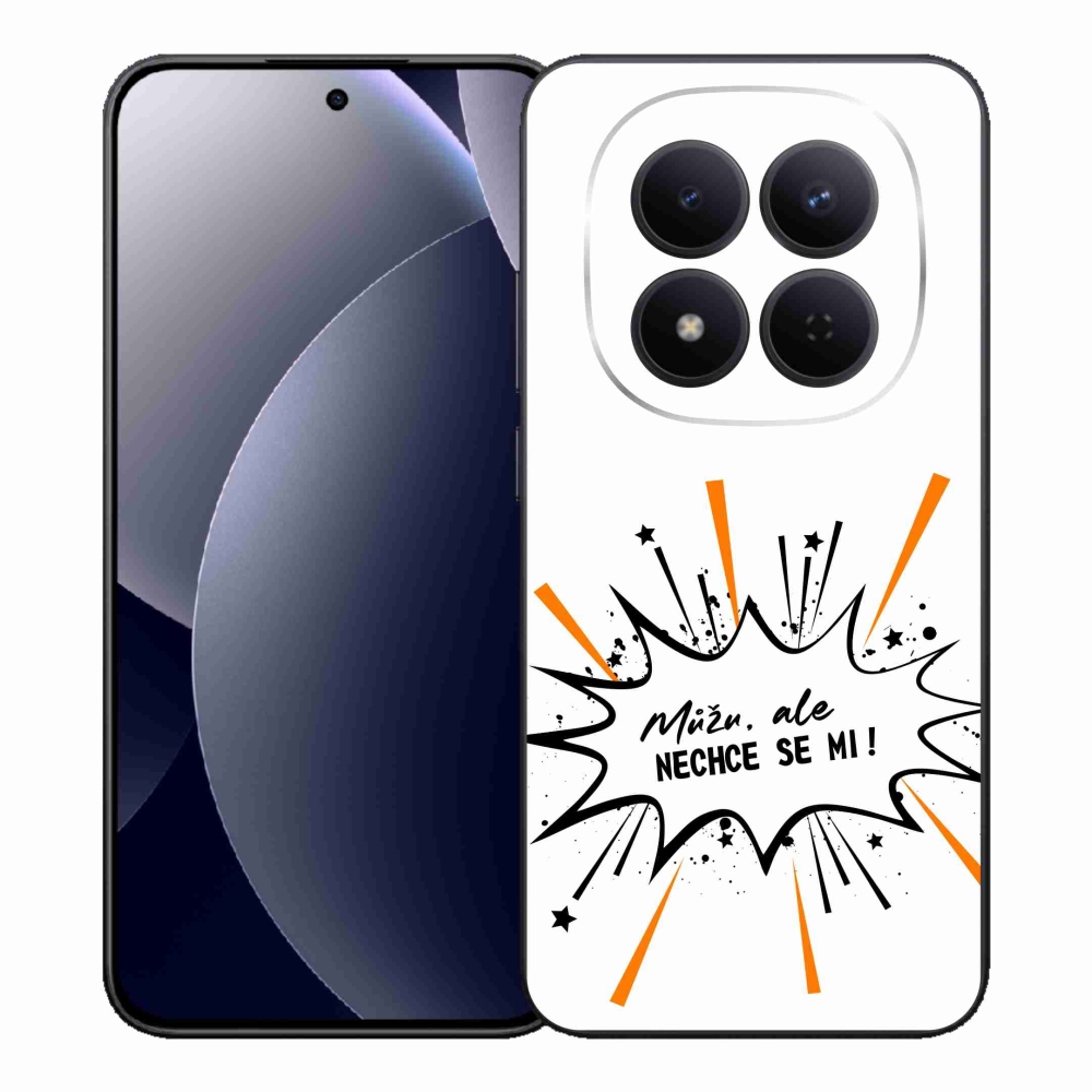 Gél borító mmCase a Xiaomi Redmi Note 15 Pro 5G-hez - vicces szöveg 11 fehér háttérrel