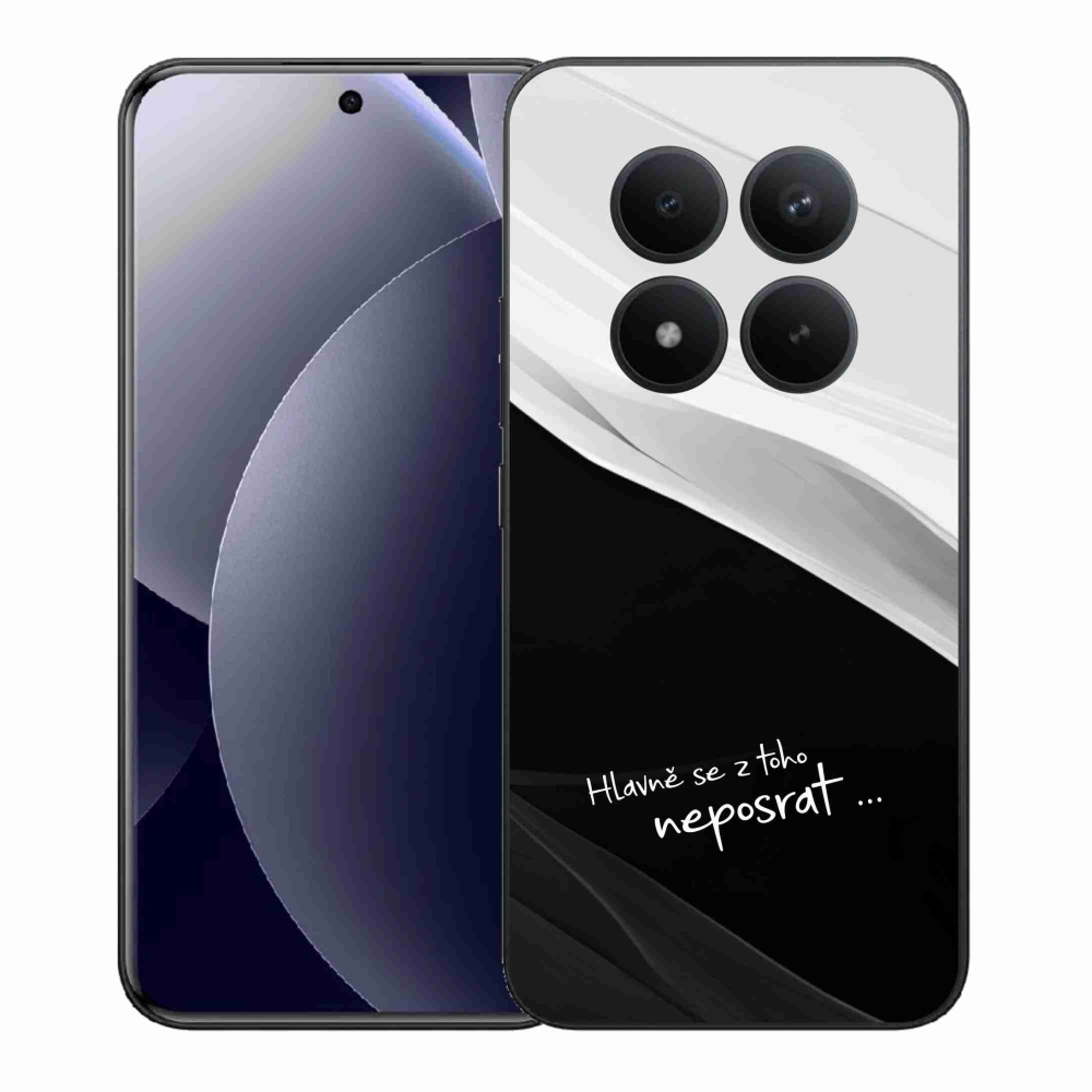 Gél borító mmCase a Xiaomi Redmi Note 15 Pro+ 5G/Xiaomi Poco M8 Pro 5G számára - vicces szöveg 13 fekete és fehér háttérrel