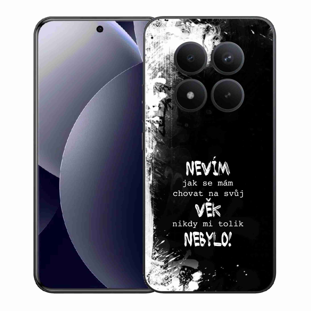 Gél borító mmCase a Xiaomi Redmi Note 15 Pro+ 5G/Xiaomi Poco M8 Pro 5G számára - vicces szöveg 14 fekete háttérrel