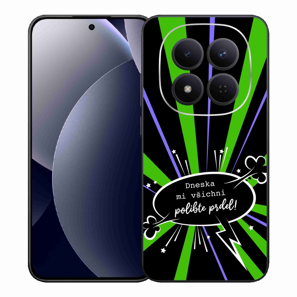 Gél borító mmCase a Xiaomi Redmi Note 15 Pro 5G-hez - vicces szöveg 15 fekete háttérrel