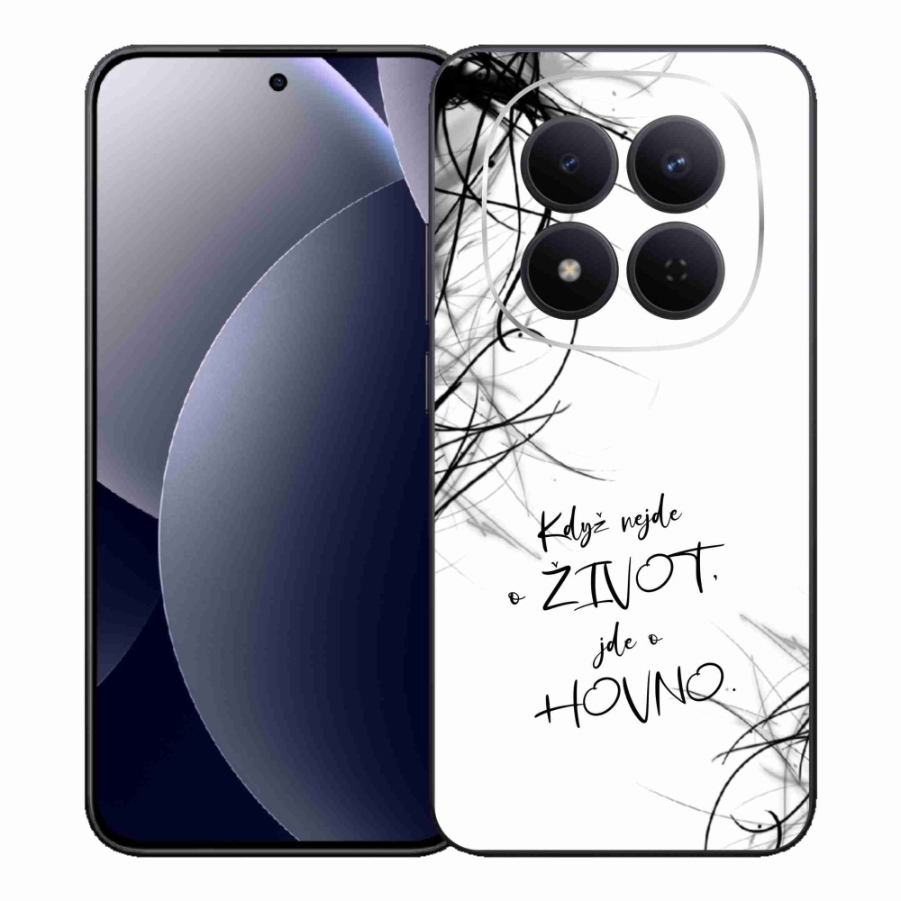 Gél borító mmCase a Xiaomi Redmi Note 15 Pro 5G számára - vicces szöveg 16 fehér háttérrel