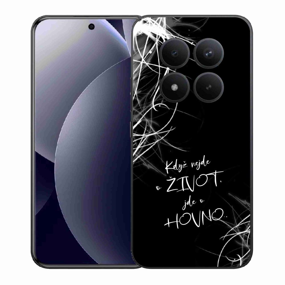 Gél borító mmCase a Xiaomi Redmi Note 15 Pro+ 5G/Xiaomi Poco M8 Pro 5G számára - vicces szöveg 16 fekete háttérrel