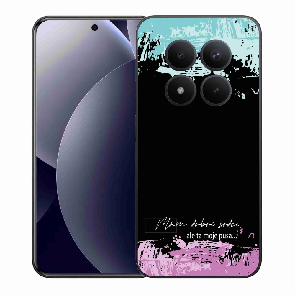 Gél borító mmCase a Xiaomi Redmi Note 15 Pro+ 5G/Xiaomi Poco M8 Pro 5G számára - vicces szöveg 3 fekete háttérrel