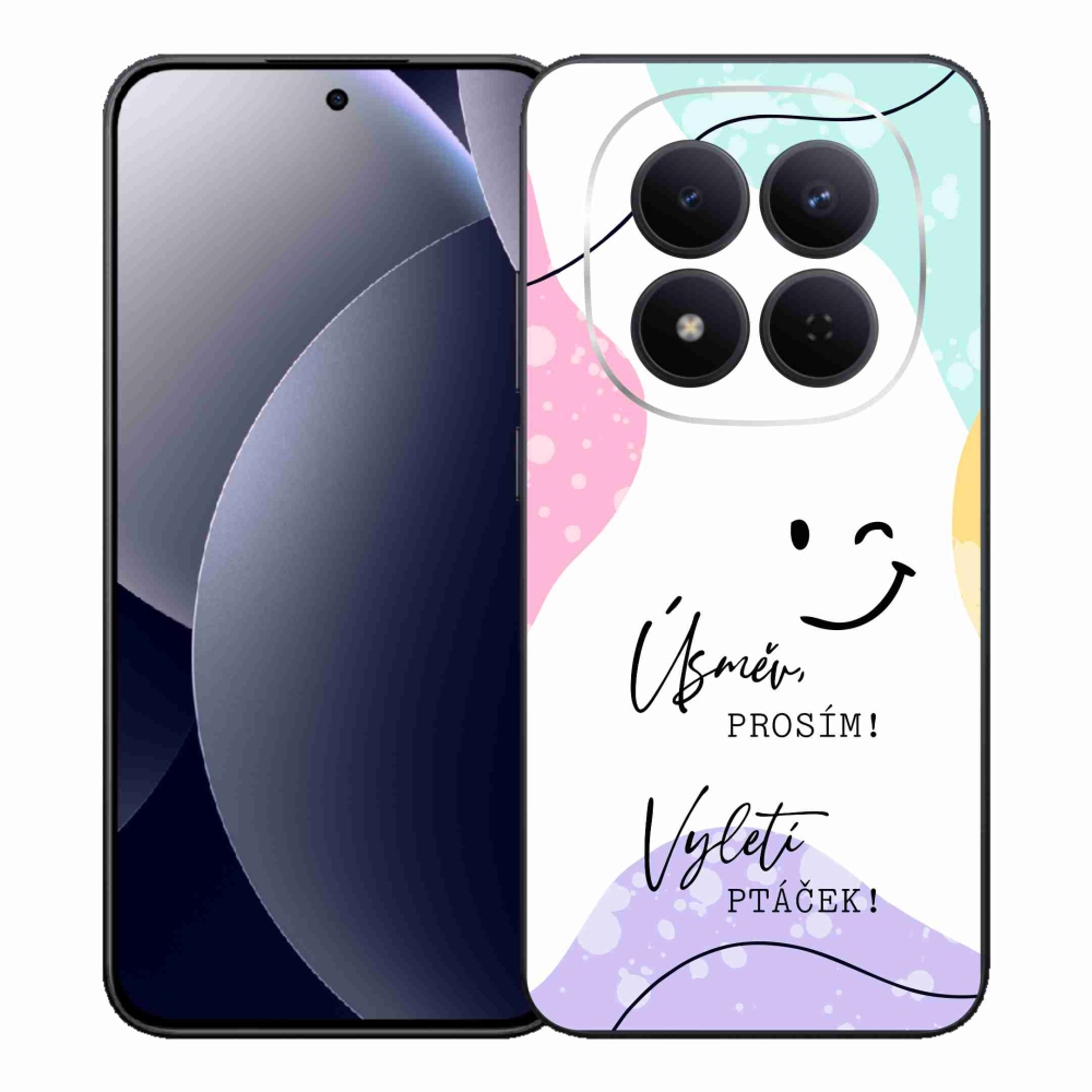 Gél borító mmCase a Xiaomi Redmi Note 15 Pro 5G-hez - vicces szöveg 4 fehér háttérrel