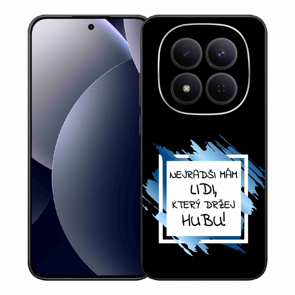 Gél borító mmCase a Xiaomi Redmi Note 15 Pro 5G-hez - vicces szöveg 7 fehér és fekete háttérrel