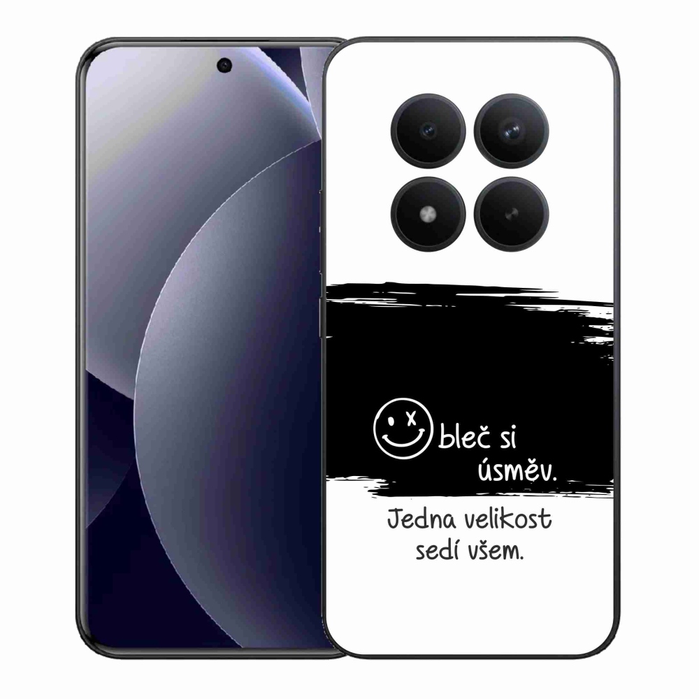 Gél borító mmCase a Xiaomi Redmi Note 15 Pro+ 5G/Xiaomi Poco M8 Pro 5G számára - vicces szöveg 8 fekete és fehér háttérrel