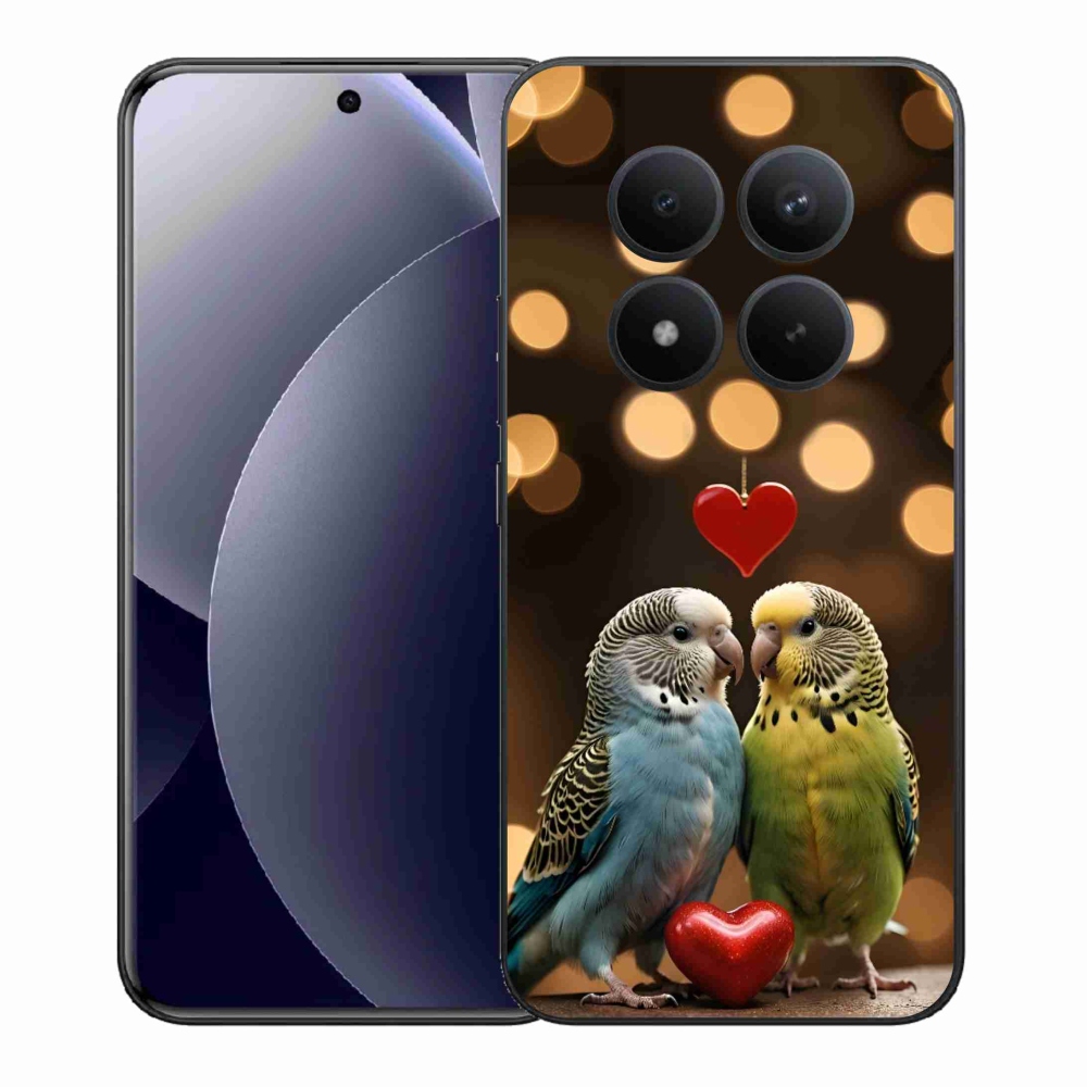 Gél borítás mmCase a Xiaomi Redmi Note 15 Pro+ 5G számára - szerelmes papagájok