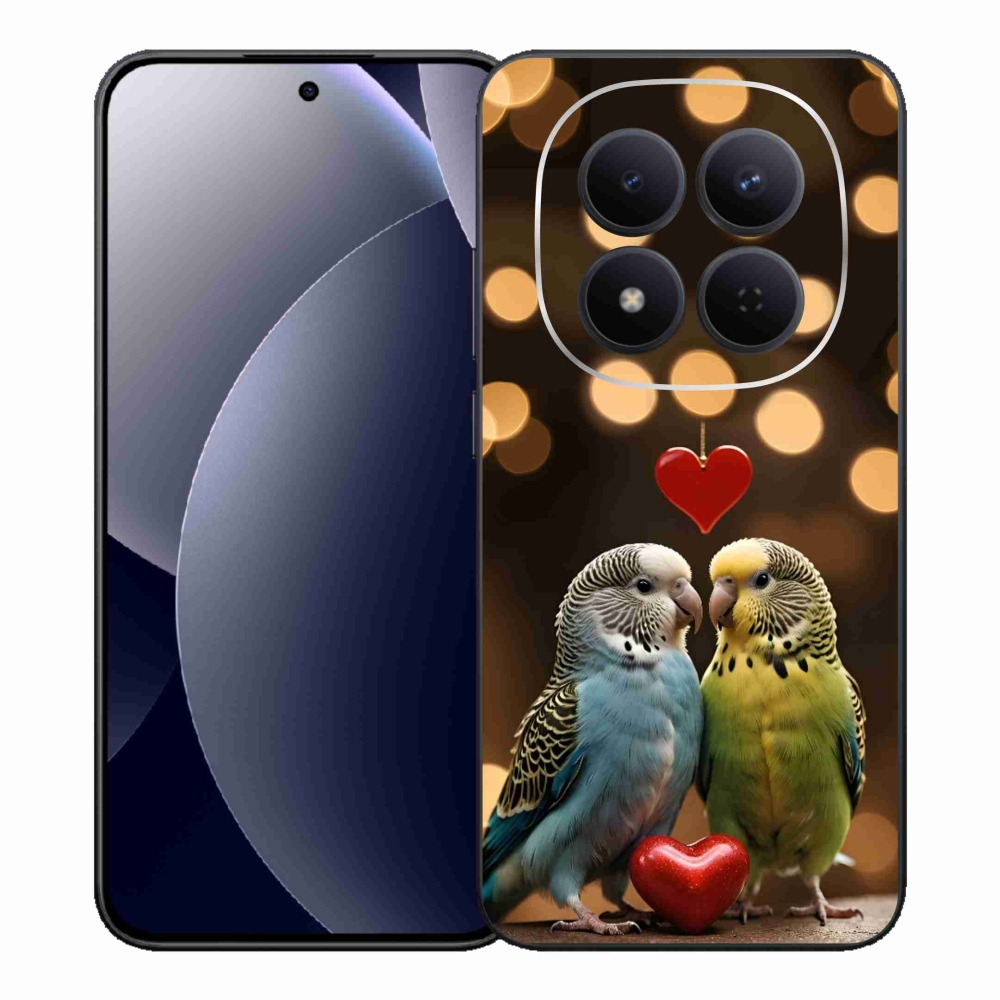 Gél borítás mmCase a Xiaomi Redmi Note 15 Pro 5G-hez - szerelmes papagájok