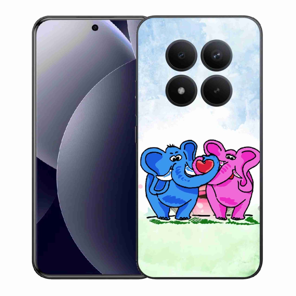 Gél borítás mmCase a Xiaomi Redmi Note 15 Pro+ 5G/Xiaomi Poco M8 Pro 5G számára - szerelmes elefántok
