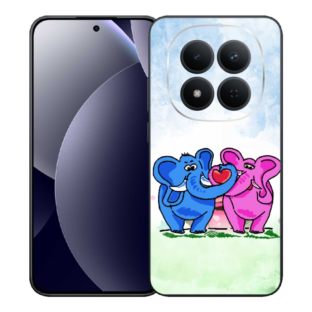 Gél borítás mmCase a Xiaomi Redmi Note 15 Pro 5G-hez - szerelmes elefántok