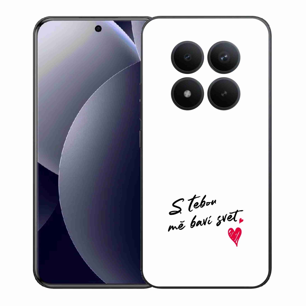 Gél borítás mmCase a Xiaomi Redmi Note 15 Pro+ 5G/Xiaomi Poco M8 Pro 5G - szerelem szöveg 1 fehér háttér