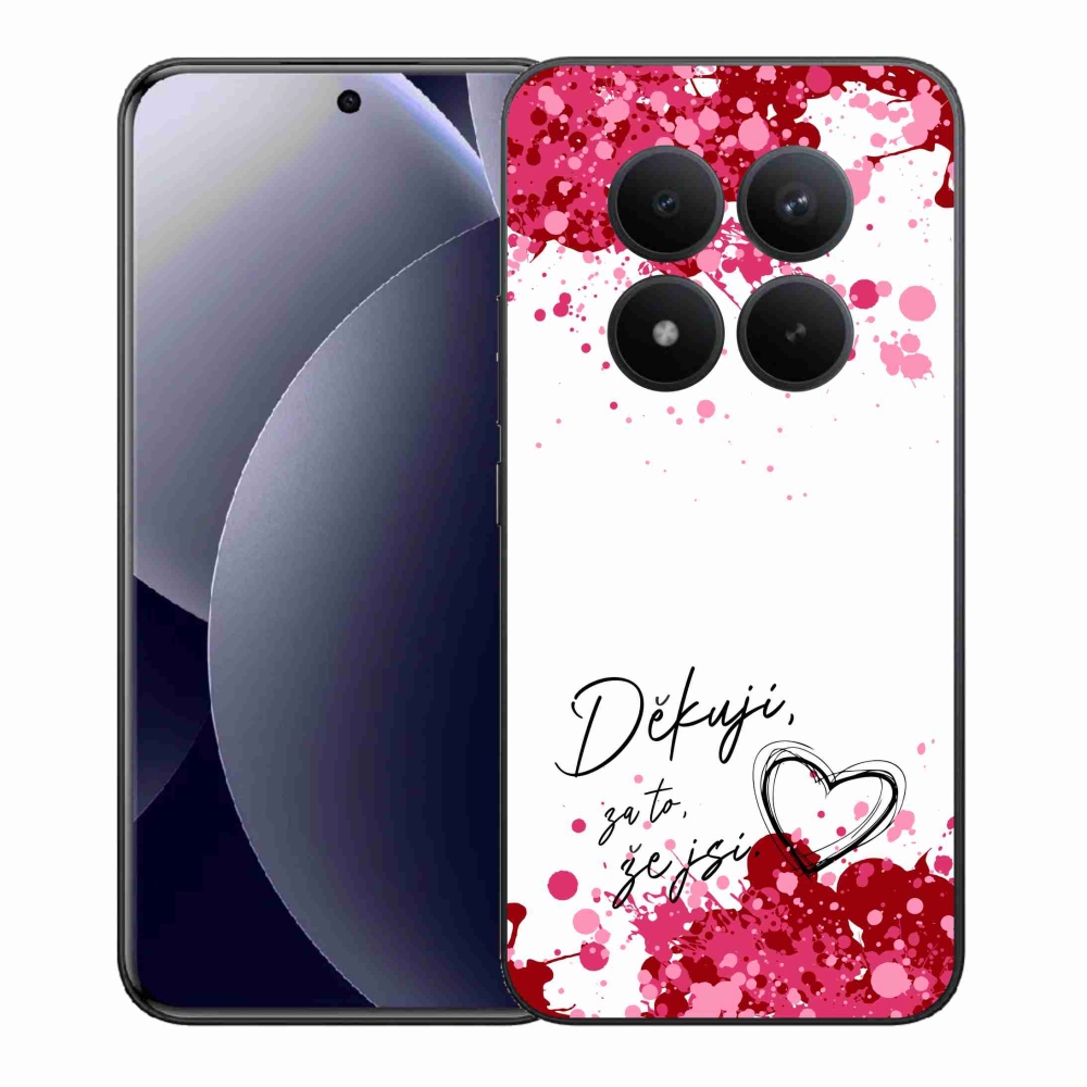 Gél borító mmCase a Xiaomi Redmi Note 15 Pro+ 5G/Xiaomi Poco M8 Pro 5G - szerelem szöveg 2 fehér háttérrel