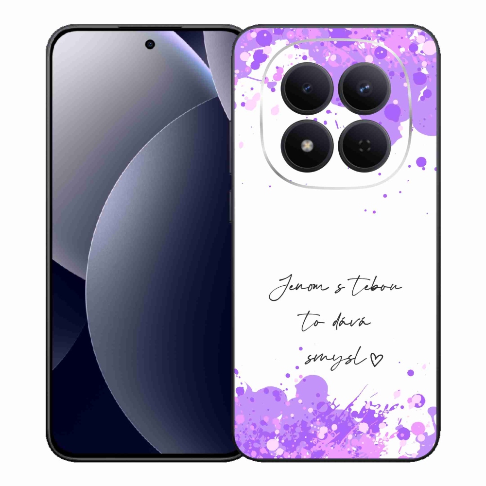 Gél borító mmCase a Xiaomi Redmi Note 15 Pro 5G-hez - szerelmes szöveg fehér háttérrel