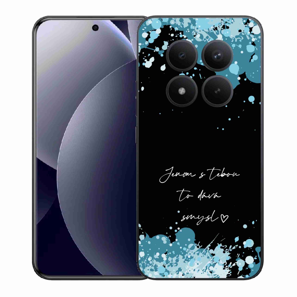 Gél borító mmCase a Xiaomi Redmi Note 15 Pro+ 5G/Xiaomi Poco M8 Pro 5G - szerelmes szöveg fekete háttérrel