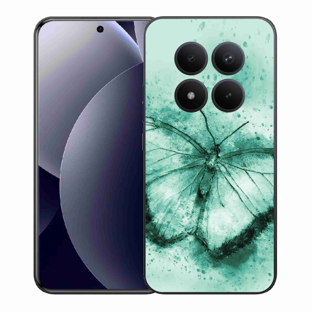 Gél borítás mmCase a Xiaomi Redmi Note 15 Pro+ 5G/Xiaomi Poco M8 Pro 5G számára - zöld pillangó