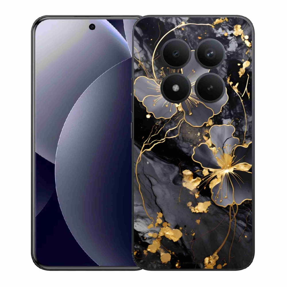 Gél borítás mmCase a Xiaomi Redmi Note 15 Pro+ 5G/Xiaomi Poco M8 Pro 5G számára - arany virágok