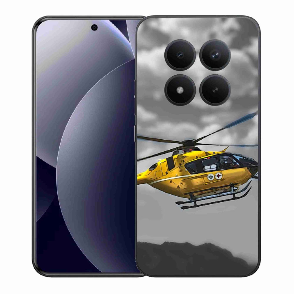 Zselés borítás mmCase a Xiaomi Redmi Note 15 Pro+ 5G/Xiaomi Poco M8 Pro 5G - sárga helikopterhez