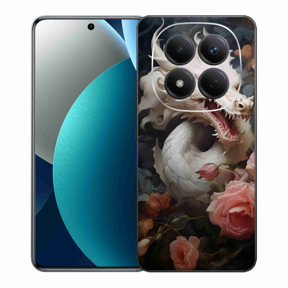 Zselés borítás mmCase a Xiaomi Redmi Note 15 Pro számára - fehér sárkány