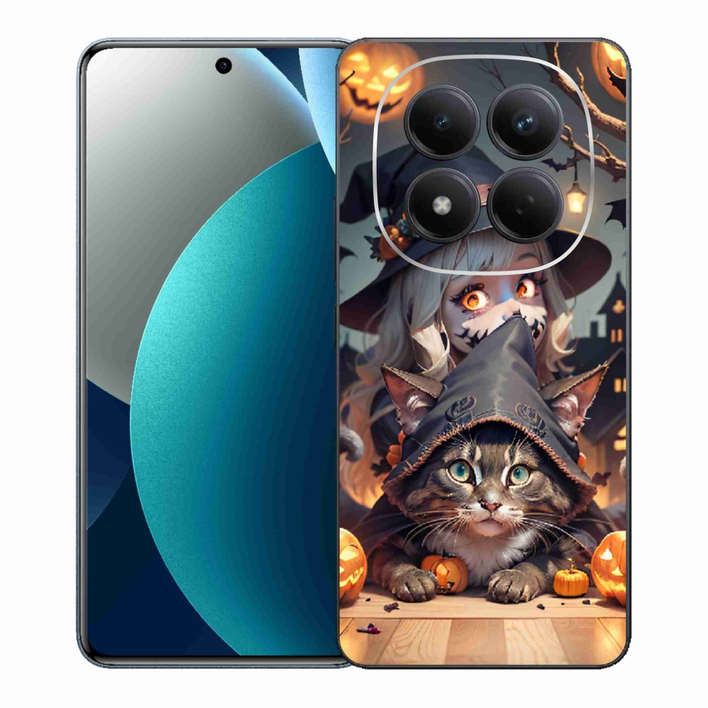 Gél borítás mmCase a Xiaomi Redmi Note 15 Pro számára - boszorkány macskával