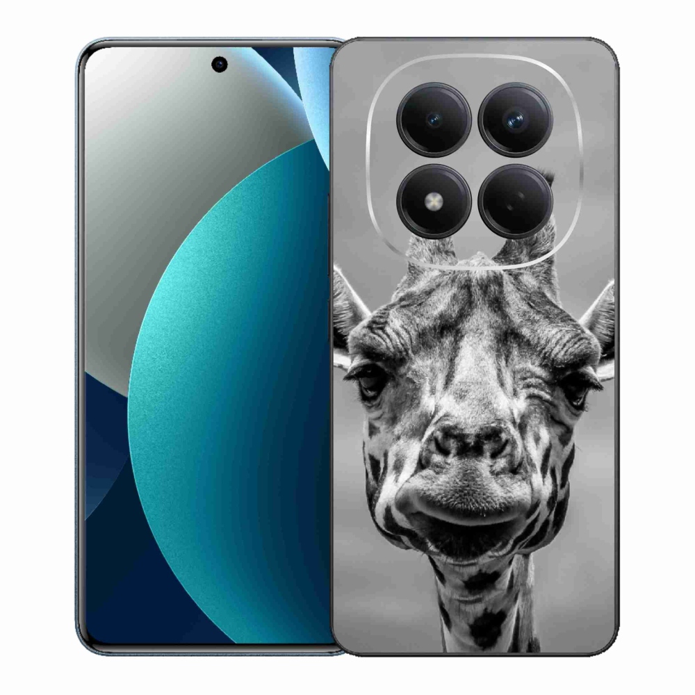 Zselés borítás mmCase a Xiaomi Redmi Note 15 Pro-hoz - fekete-fehér zsiráf