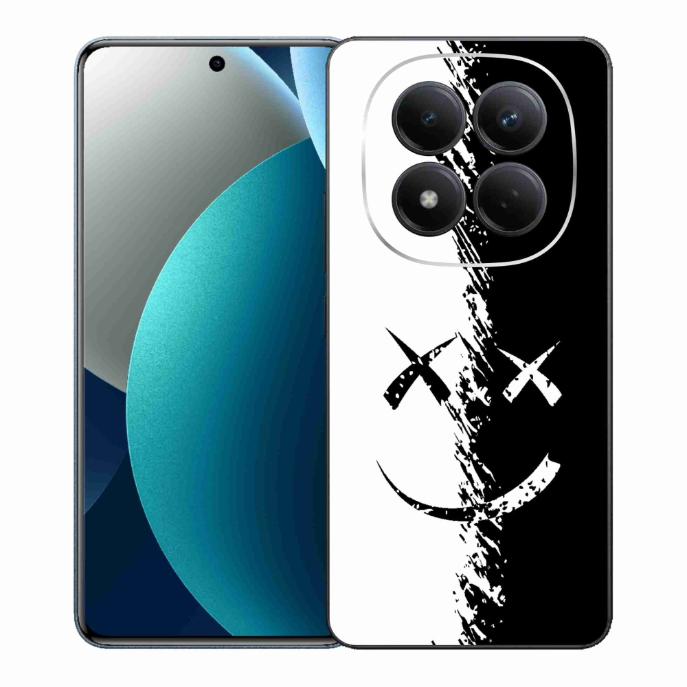 Gél borítás mmCase a Xiaomi Redmi Note 15 Pro számára - fekete és fehér mosolygó