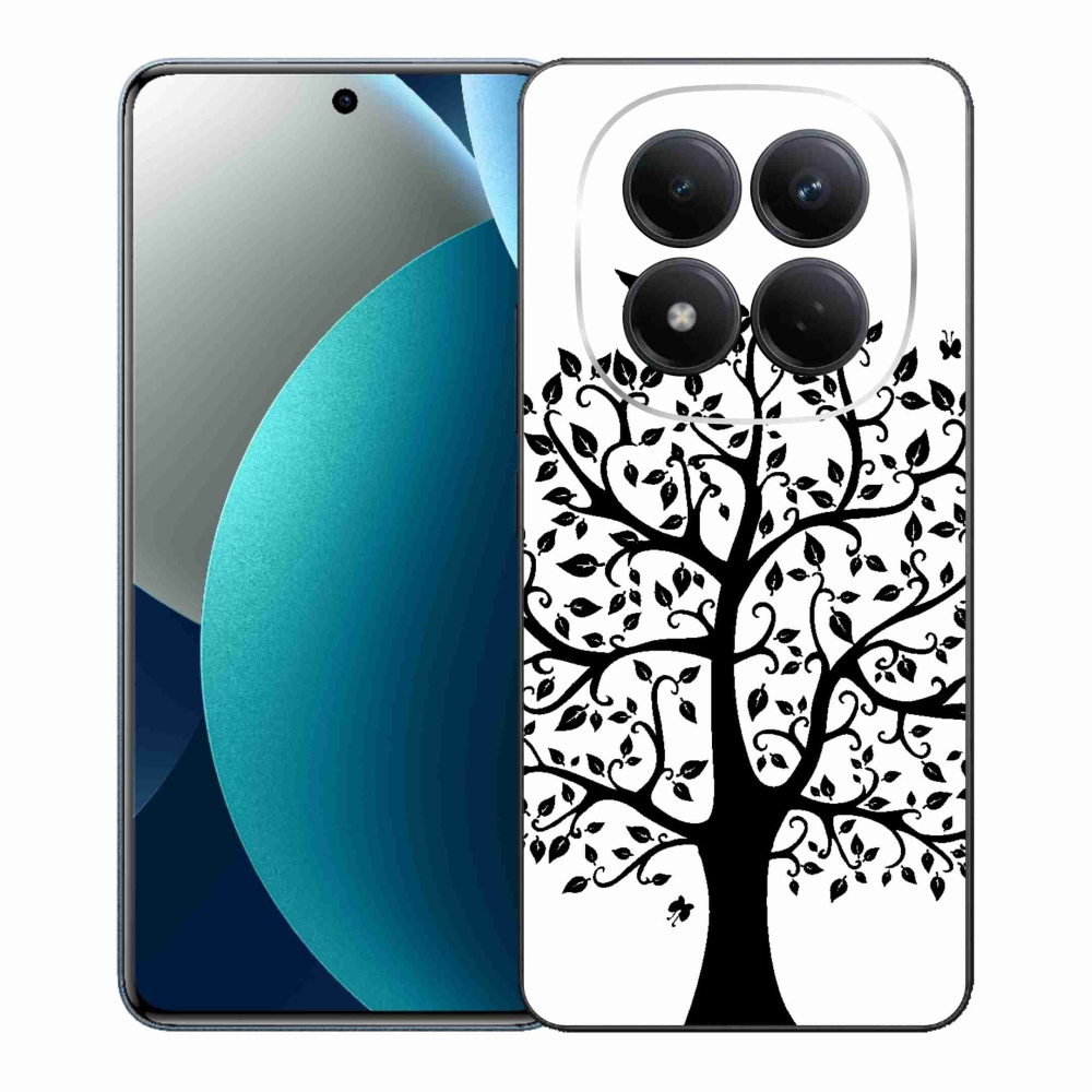 Gél borítás mmCase a Xiaomi Redmi Note 15 Pro számára - fekete és fehér fa