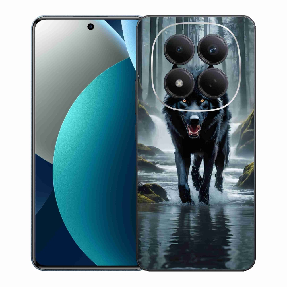 Gél borítás mmCase a Xiaomi Redmi Note 15 Pro készülékhez - fekete farkas