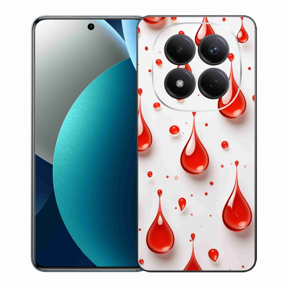 Gél borítás mmCase a Xiaomi Redmi Note 15 Pro-hoz - piros cseppek