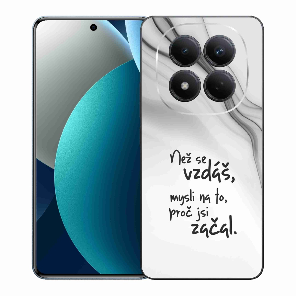 Gél borítás mmCase a Xiaomi Redmi Note 15 Pro készülékhez - idézet 2 fehér háttér