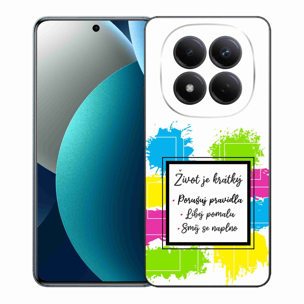 Gél borítás mmCase a Xiaomi Redmi Note 15 Pro készülékhez - idézet 5 fehér háttér