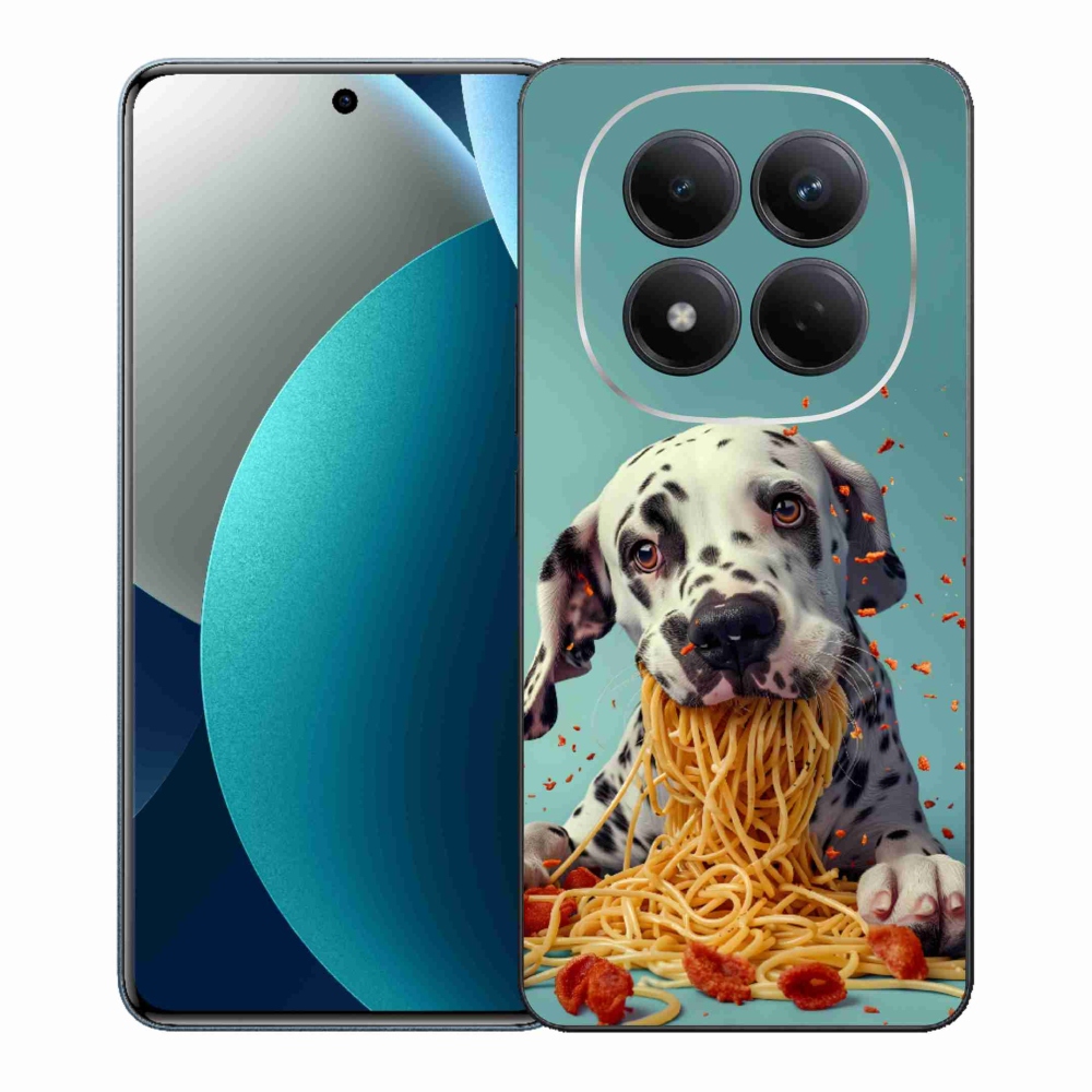 Gél borítás mmCase a Xiaomi Redmi Note 15 Pro számára - Dalmata és spagetti