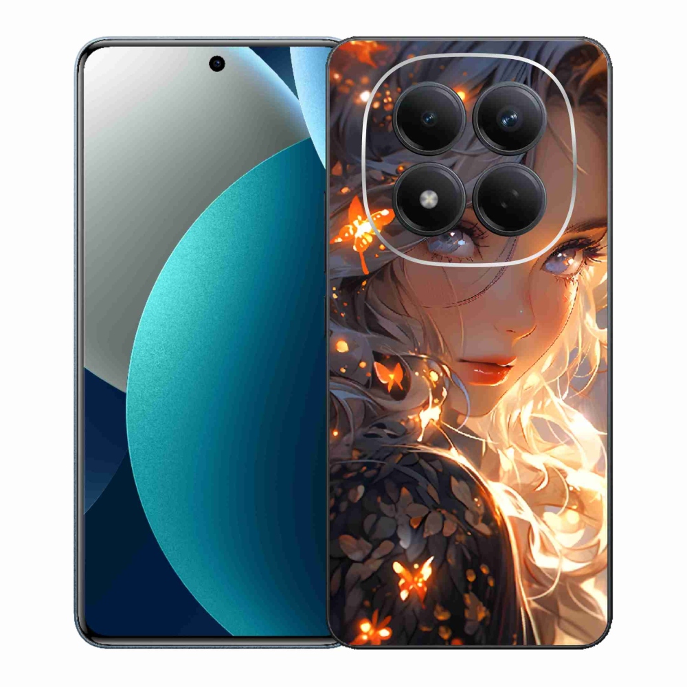 Gél borítás mmCase a Xiaomi Redmi Note 15 Pro számára - lány és pillangók