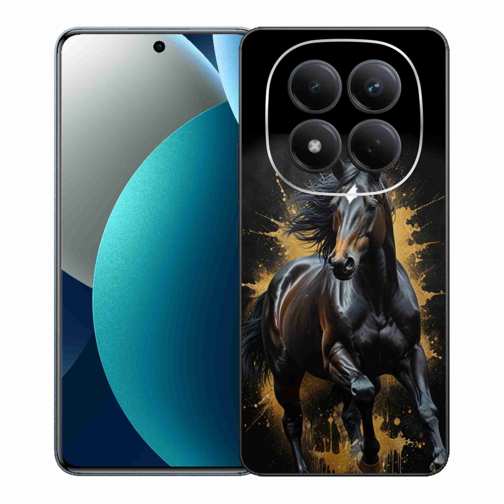 Gél borítás mmCase a Xiaomi Redmi Note 15 Pro számára - elegáns fekete ménes