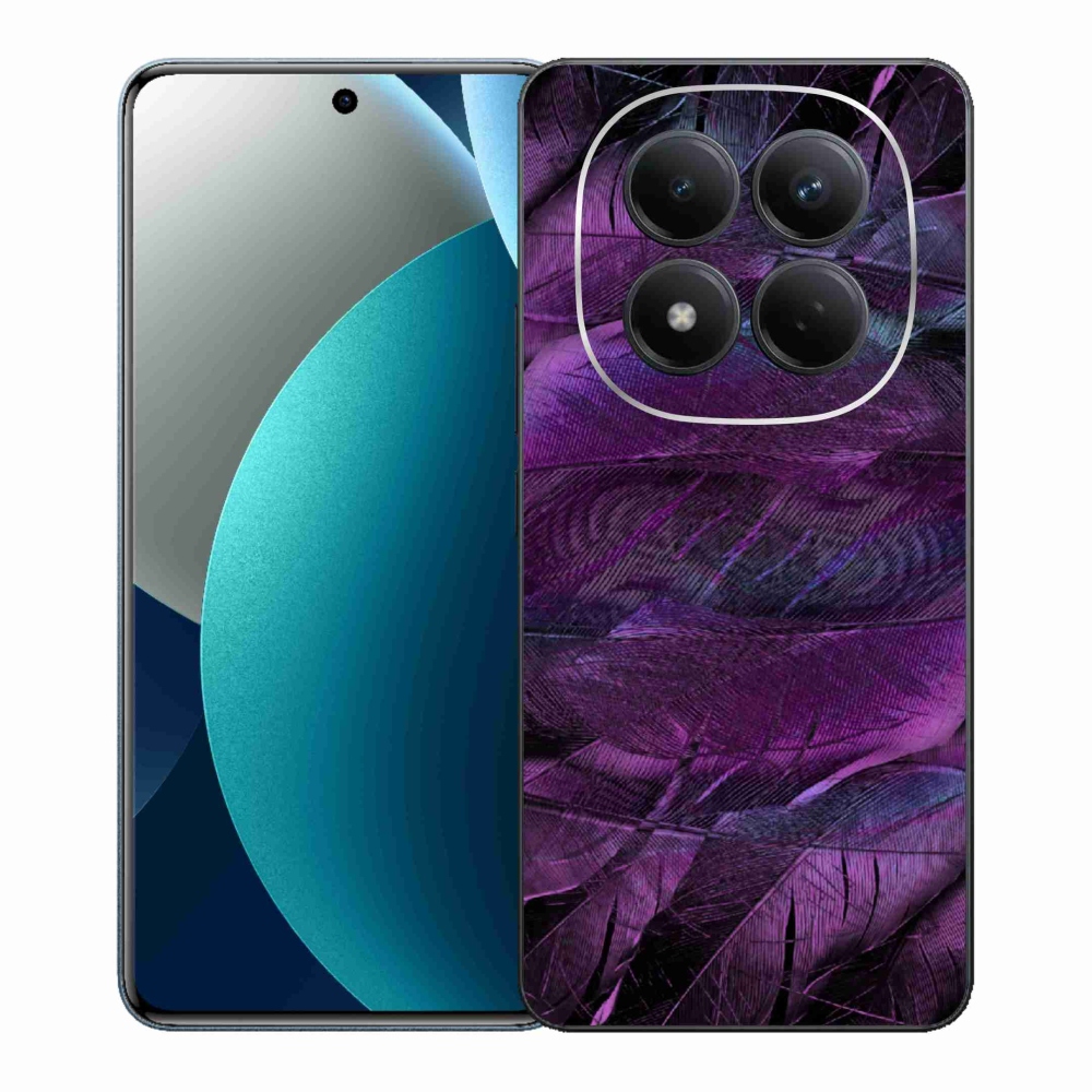 Gél borítás mmCase a Xiaomi Redmi Note 15 Pro készülékhez - lila tollak