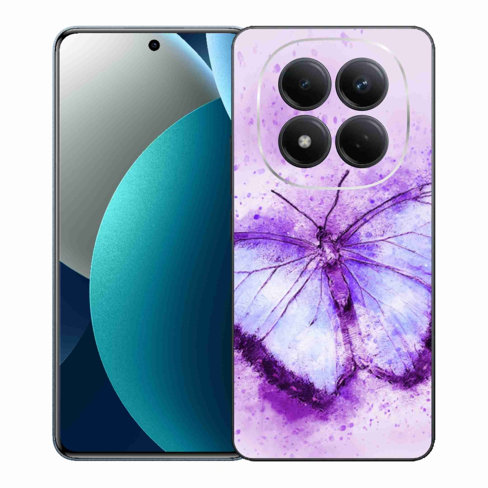 Gél borítás mmCase a Xiaomi Redmi Note 15 Pro számára - lila pillangó