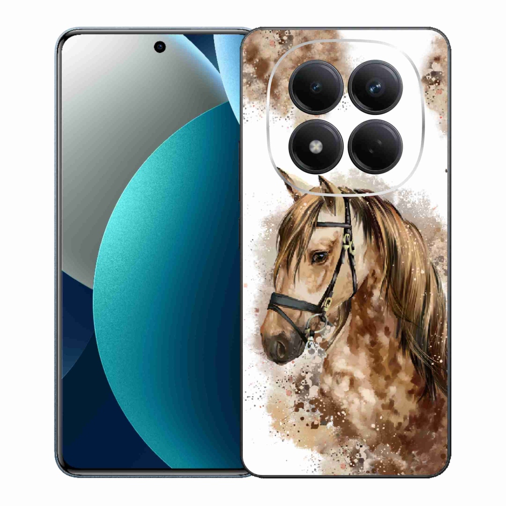 Gél borítás mmCase a Xiaomi Redmi Note 15 Pro számára - barna rajzfilm ló