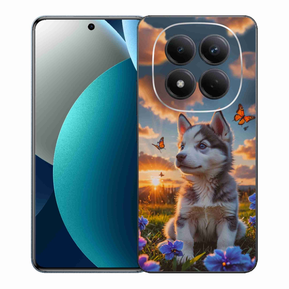 Gél borítás mmCase a Xiaomi Redmi Note 15 Pro-hoz - husky a naplementében