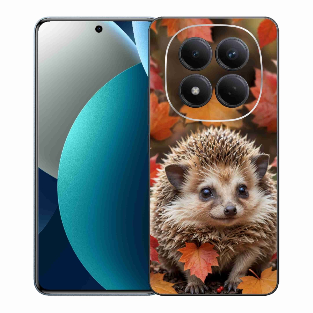 Gél borítás mmCase a Xiaomi Redmi Note 15 Pro számára - sün a levelekben