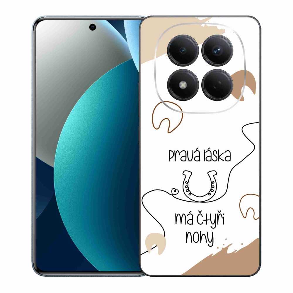 Gél borítás mmCase a Xiaomi Redmi Note 15 Pro készülékhez - ló motívum fehér háttérrel