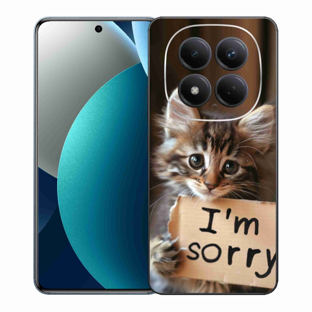 Gél borítás mmCase a Xiaomi Redmi Note 15 Pro számára - macska bocsánatkérése