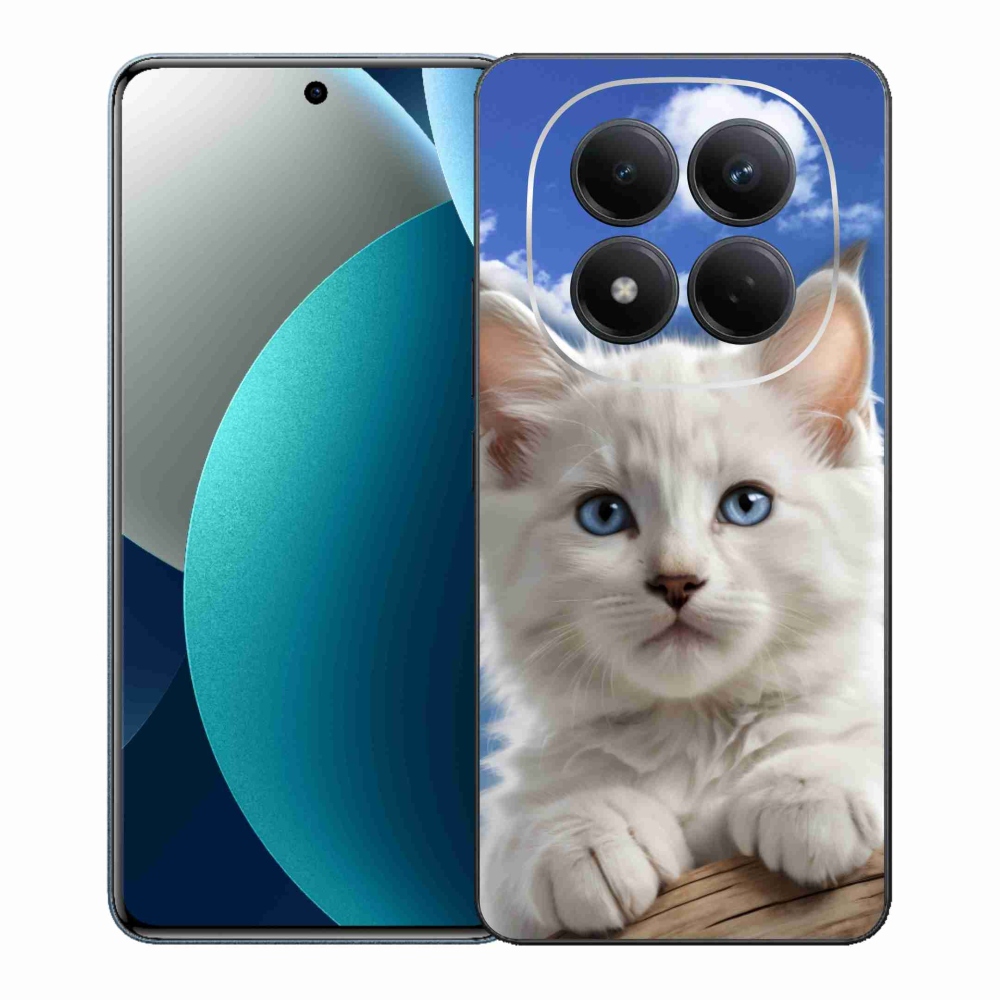 Gél borító mmCase a Xiaomi Redmi Note 15 Pro számára - cica és felhők