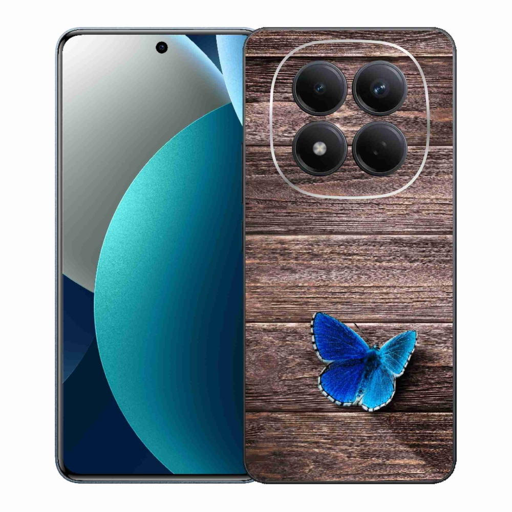 Zselés borítás mmCase a Xiaomi Redmi Note 15 Pro-hoz - kék pillangó 1