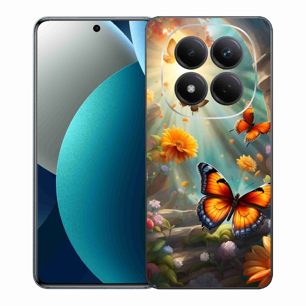 Gél borítás mmCase a Xiaomi Redmi Note 15 Pro számára - pillangókert 2