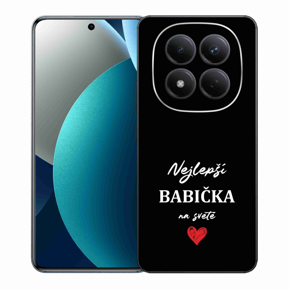 Gél borító mmCase a Xiaomi Redmi Note 15 Pro számára - a legjobb nagymama 1 fekete háttérrel