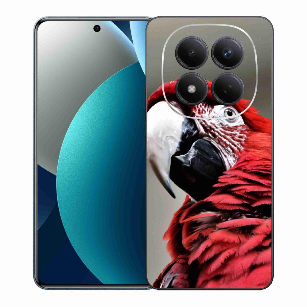 Gél borítás mmCase a Xiaomi Redmi Note 15 Pro készülékhez - papagáj ara piros