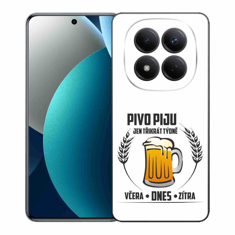 Gél borítás mmCase a Xiaomi Redmi Note 15 Pro készülékhez - sör motívum fehér háttérrel